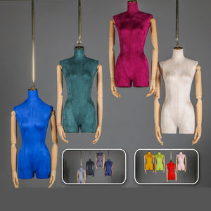 高品質メタル木製女性ハーフボディ女性ハンギングマネキントルソ上半身木製マネキントルソ - Product Image 4