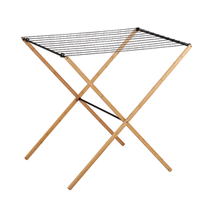 Porte-manteau en <span class=keywords><strong>bambou</strong></span> en bois écologique Porte-manteau pour vêtements de maison Sèche-linge sur pied Cintre pour nettoyer le linge de salle de bain - Product Image 2