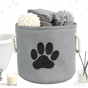 Panier de rangement moderne <span class=keywords><strong>en</strong></span> <span class=keywords><strong>toile</strong></span> pliable blanc ovale-Écologique avec poignée <span class=keywords><strong>en</strong></span> corde de coton, parfait pour le stockage et l'organisation de la maison - Product Image 4