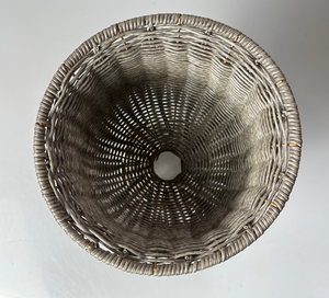 Chine fait à la main en plastique rotin tissé porte-fleur décoratif rotin vase rotin panier en beige et gris - Product Image 4