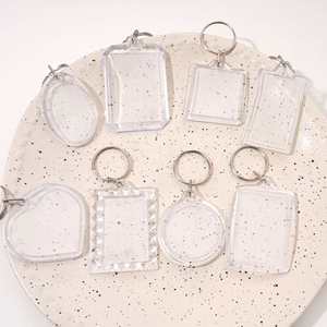 X48 Manufacturer Acrylic Blank <b>Custom</b> Logo Light <b>Keychains</b> for Promotion Lightweight Plastic Key Chains - Product Image 2