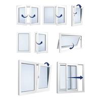 Fenêtres et portes en PVC Upvc résistantes aux chocs
