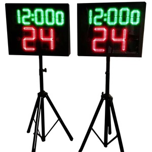 Minuteur de 24 secondes pour le basketball avec poteau réglable en hauteur pour utilisation sur le terrain - Product Image 4