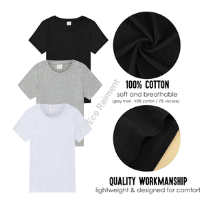 Camiseta lisa de manga corta personalizada de alta calidad antiarrugas de secado rápido con logotipo impreso digital de algodón y LICRA para mujer - Product Image 3