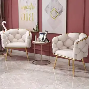 Nordic lusso sedia da pranzo oro tessuto velluto metallo al coperto all'ingrosso sala da pranzo mobili per la casa moderno ristorante sedie da pranzo