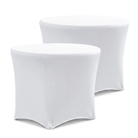 Groothandel Geweven Meerkleurige Spandex Tafelkleed Rekbare Passende Tafelhoes Bruiloft Feest Banket Evenement Decoratie