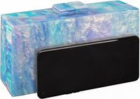 Couleur bleu violet dames boîte transparente sac à main sac à main femmes à la mode clair acrylique soirée pochette pour cadeau fête de mariage
