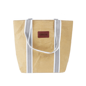 Sac cadeau en papier kraft <span class=keywords><strong>rectangulaire</strong></span> avec poignée tournante, pliable, personnalisé, marron, pour le Shopping, nouvelle collection - Product Image 4