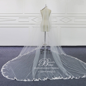 Voile de mariée en <span class=keywords><strong>dentelle</strong></span>, nouveau Style, longs accessoires de mariage, voile de mariée en <span class=keywords><strong>dentelle</strong></span> de 3 mètres - Product Image 1