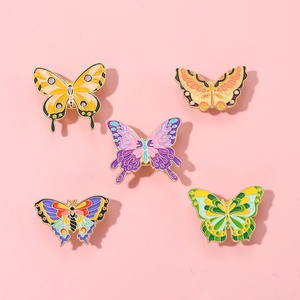Custom Free Design Colorful Brooch Insect Plant Flowers Colorful Gorgeous Metal <b>Badge</b> Enamel <b>Pins</b> - Product Image 6