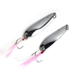 Cuillère métallique vibrante à double taille 5,5 cm/10 g 6 cm/12 g, imprimée, argentée, à reflets, pour la pêche au bar, à la truite, au bar de mer, en rivière, en lac, en ruisseau - Product Image 4