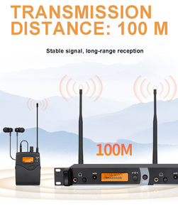 Système de microphone à condensateur omnidirectionnel sans fil TopYun IEM2050, système de monitoring intra-auriculaire, casque XLR pour scène, enregistrement en studio, musiciens - Product Image 4
