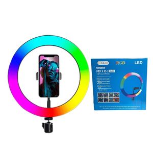 Anneau lumineux LED personnalisable de 12 pouces pour diffusion en direct en intérieur avec trépied en plastique pour téléphone – Vente en gros - Product Image 2