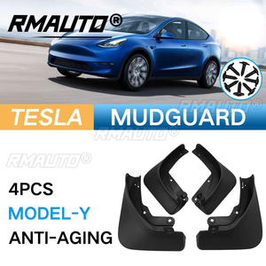 บังโคลนรถยนต์ Tesla Model Y ปี 2021 คุณภาพสูง ป้องกันโคลนกระเด็น บังโคลนกันฝุ่น อุปกรณ์ตกแต่งรถยนต์ - Product Image 1