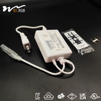 2025 bande lumineuse monochromatique circulaire à double rangée NEON haute tension AC110V/220V gradateur 30M accessoires d'éclairage à longue bande