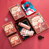 Caja de Regalo Navideña de Papel con Diseño de Santa Claus, para Dulces, Chocolates y Galletas, Ideal para Fiestas