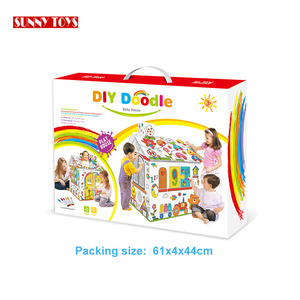 Personalizado educativo juego creativo casa pintura de <span class=keywords><strong>3d</strong></span> rompecabezas doodle de papel diy juguete para los niños - Product Image 5
