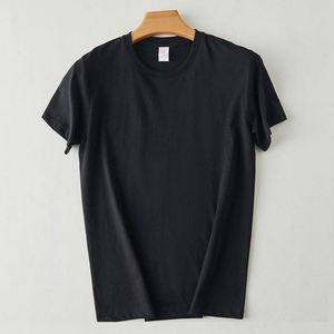 T-shirt Unisexe Décontracté en Coton Peigné 100% Uni, Col Rond, Tricoté, Nouveau Modèle, Vente en Gros Direct Usine, Pour Toutes Saisons - Product Image 2
