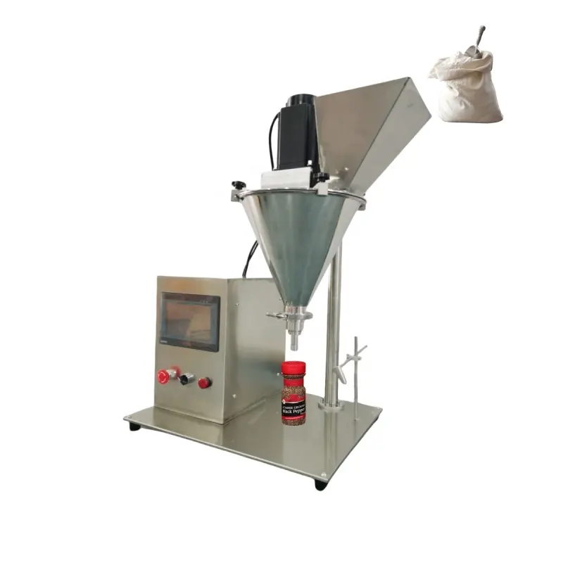 Machine de remplissage de poudre de convoyeur de vis de remplisseur de tarière semi-automatique de bureau/machine de remplissage de tarière