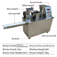 Neue Vollautomatische Kommerzielle Elektrische Edelstahl-Teigtaschenmaschine mit Touch-Steuerung und Hoher Kapazität für Empanadas und Gyoza