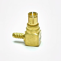 Connecteur de câble à sertir RF SMB-KW3, prise femelle à angle droit de 90 degrés, à clipser pour câble coaxial RG316
