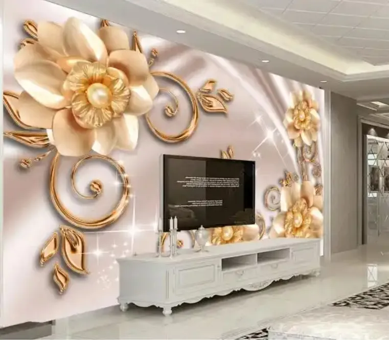 中国の新しい8d効果壁紙部屋の装飾装飾アートと