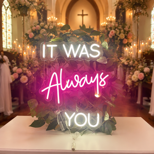 Letrero <span class=keywords><strong>de</strong></span> Neón LED Personalizado para Novios, Boda, Te Fueras Tu Siempre Fuiste Tú, Luz <span class=keywords><strong>de</strong></span> Neón LED para Parejas, Ceremonia, Recepción, Fiesta, Letrero Luminoso - Product Image 1