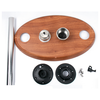 Ensemble de table de verrouillage de filetage marin Table de bateau de ponton ovale Base de support de table réglable RV disponible