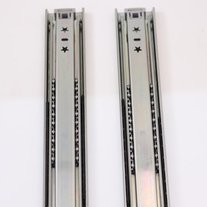 53 mm Schwerlast 80Kg Möbelbeschlag 3-fach Vollauszug Kugelgelagerte Schubladenschienen mit Verriegelung - Product Image 2