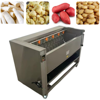Máquina Eléctrica para Lavar y Pelar Piel de Yuca y Patata, Cepilladora y Peladora para Limpiar Jengibre y Batata