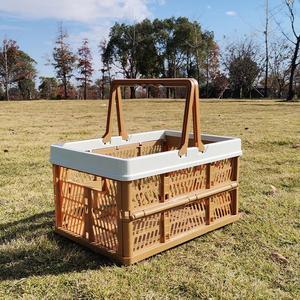 Folding Vegetable Fruit Cheap Wholesale <b>Plastic</b> Collapsible Picnic Mini Shopping <b>Basket</b> - Product Image 4