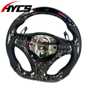 Volante Deportivo de Fibra de Carbono Forjado con LED e Indicador de RPM para <span class=keywords><strong>BMW</strong></span> E92 E90 E93 M3 E84 E87 320 325 330 335, con Paletas de Cambio Personalizadas - Product Image 2