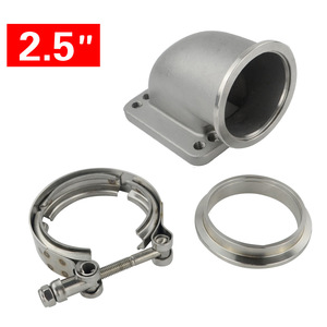ชุดข้อต่อเทอร์โบชาร์จเจอร์ Poyracing ขนาด 2.5 นิ้ว สำหรับเทอร์โบ T3 T4 ทำจากสแตนเลส ข้อต่อ 90 องศา - Product Image 2