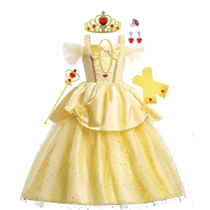 Vestito da <span class=keywords><strong>principessa</strong></span> bella ragazza <span class=keywords><strong>principessa</strong></span> di bellezza per bambini Costume da bella bestia bambina natale <span class=keywords><strong>principessa</strong></span> festa di compleanno vestito elegante - Product Image 1