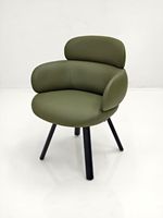 Fauteuils de salon en cuir minimalistes de style italien pour hôtel, fauteuils individuels pour salon