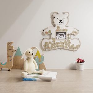 دمية دب إبداعية خشبية زينة تذكارية للأطفال صور حب رسالة زينة للأم والطفل - Product Image 2