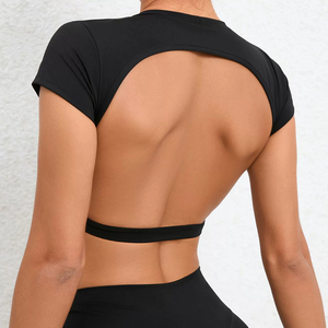 Sujetador deportivo de yoga sin espalda de secado rápido y ajuste ceñido al cuerpo, para correr al aire libre <span class=keywords><strong>con</strong></span> almohadilla para <span class=keywords><strong>el</strong></span> <span class=keywords><strong>pecho</strong></span>, <span class=keywords><strong>top</strong></span> de fitness al por mayor - Product Image 6