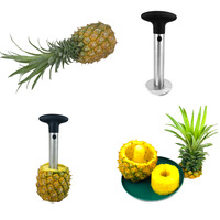 Vente directe usine : Populaire Extracteur de noyau d'ananas manuel en acier inoxydable, Éplucheur, Coupe-noyau et Séparateur de fruits