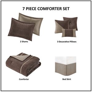 DB 7 Piece Micro Corduroy <b>Comforter</b> <b>Set</b> - Product Image 4