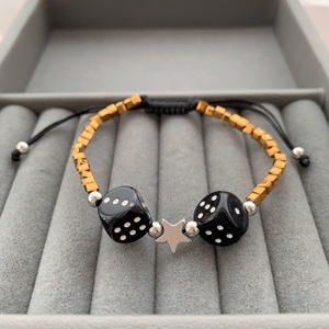 Pulsera de cuentas de dados única, pulsera de oso agradable ajustable para hombres y mujeres, pulsera con letras <span class=keywords><strong>loce</strong></span> de alta calidad, para hombre y mujer - Product Image 5
