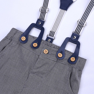 2pcs Fashion Kids Winter Clothing <b>Set</b> Baby Boys <b>Suspenders</b> Jeans Suits with Bowtie for Summer - Product Image 6