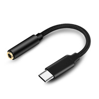 Großhandel Fabrik Nylon Geflochten USB C auf 3,5mm Kopfhörer Adapter AUX Typ C Klinken Audio Kabel für HDTV Computer Kamera