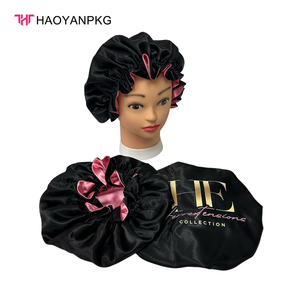 Biểu Tượng Tùy Chỉnh Mềm Satin Lụa Hai Mặt Nắp ca-pô Hat & Durag Cap Đêm Ngủ Cạnh Điều Khiển Tóc Bọc - Product Image 5