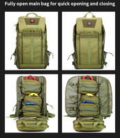 Sac à dos tactique unisexe imperméable avec doublure en PVC et cadre externe pour les voyages en plein air, le camping, la survie, la chasse, la trousse de premiers soins