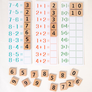 Numerical Arithmetic Sleeve Column Wooden Blocks Pull-Along Educational Memory Games Handmade Wooden Toys for Kids Boys Girls - Product Image 5