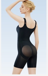 Body sculptant à motif maillé avec soutien-gorge rembourré intégré, bretelles larges réglables, contrôle du ventre, effet push-up fessier et compression mi-<span class=keywords><strong>cuisse</strong></span> - Product Image 5