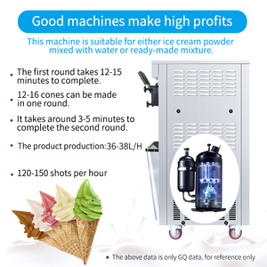 MK-36DB Miken Nhà Máy Giá Thương Mại Ice Cream Máy Với Giấy Chứng Nhận CE/Tầng Đứng 2 + 1 Trộn Flover - Product Image 3