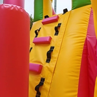 Videur gonflable de glissière de cheval d'arc-en-ciel de qualité commerciale maison extérieure sûre de rebond d'amusement d'enfants de PVC pour la location de partie