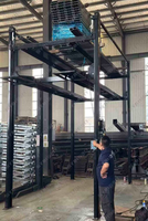 Lève-voitures hydraulique robuste à quatre poteaux pour 3 niveaux avec garantie de 18 mois pour le stockage vertical de véhicules sur 3 niveaux