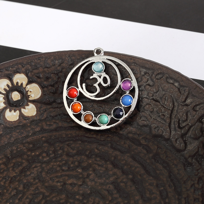Collier 7 Chakra En Acier Inoxydable Pour Femmes - Pendentif Spiritualité Méditation Yoga - Cadeau Noël